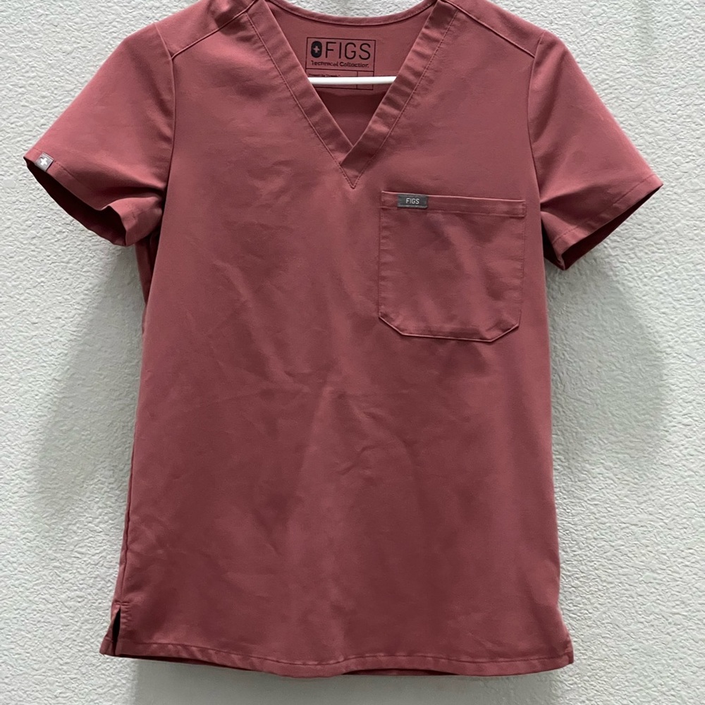Figs Catarina Scrub Top Mauve XXS